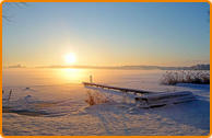 Winterliche Idylle - Sonnenaufgang am Schwielochsee